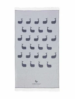 Serviette De Voyage Baleines Rayees